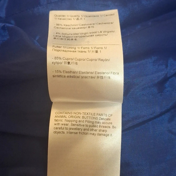 Escada Curacao blue  Loro Piana cashmere blazer SZ EU 34 - Picture 8 of 10
